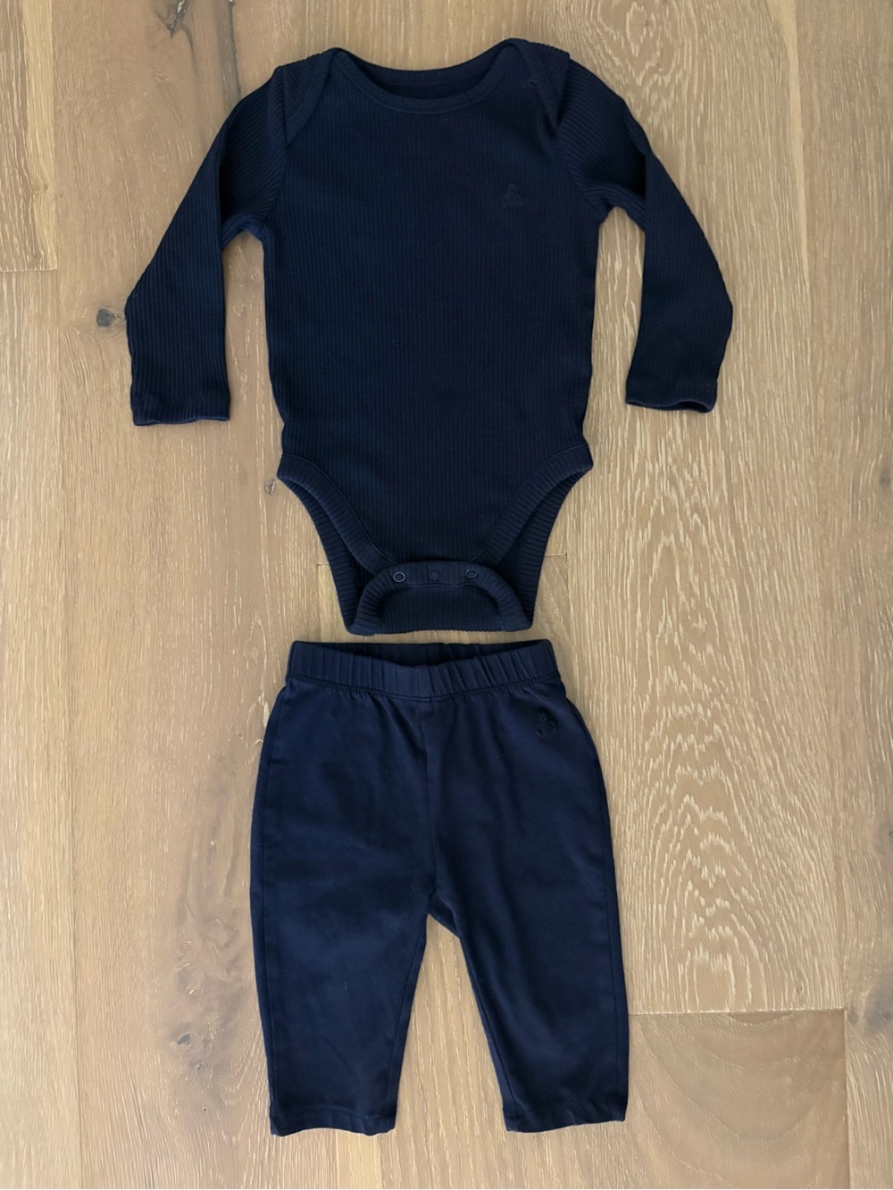 Baby Gap Navy Long-Sleeve Baby One-Piece and Pants Set